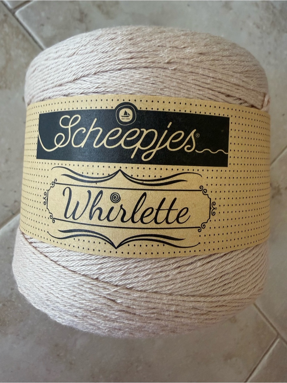 Scheepjes Whirlette Cotton/Acrylic Blend Scarf Yarn - Soft Beige Almond Butter
